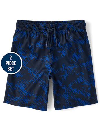 Kids Quick Dry Print Mesh 2-Piece Outfit Set