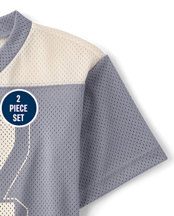 Kids Quick Dry Print Mesh 2-Piece Outfit Set