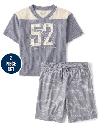 Kids Quick Dry Print Mesh 2-Piece Outfit Set