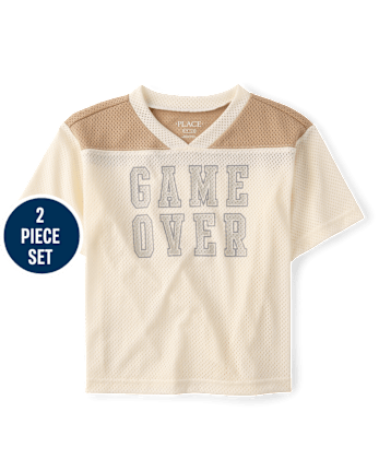 Kids Quick Dry Side Stripe Mesh 2-Piece Outfit Set