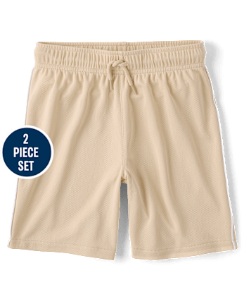 Kids Quick Dry Side Stripe Mesh 2-Piece Outfit Set