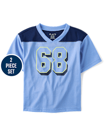 Kids Quick Dry Side Stripe Mesh 2-Piece Outfit Set