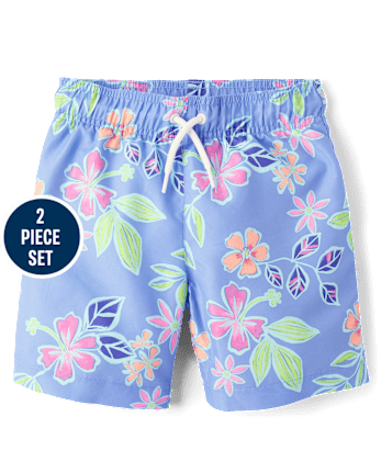 Boys Tropical Rashguard Swimsuit