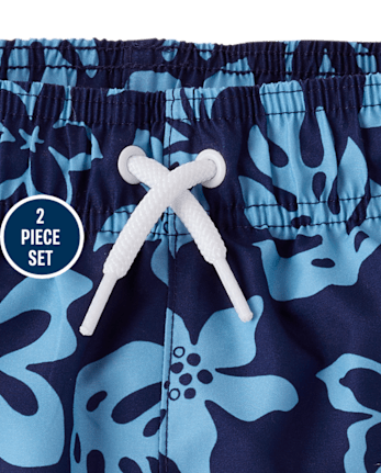 Boys Tropical Rashguard Swimsuit