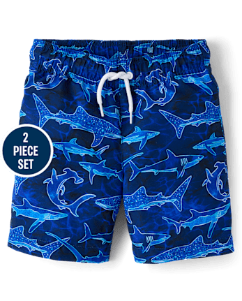 Boys Shark Rashguard Swimsuit