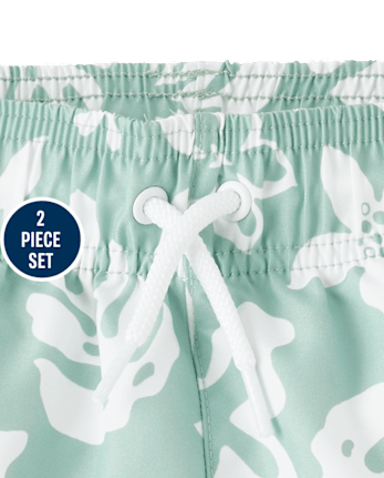 Boys Tropical Rashguard Swimsuit