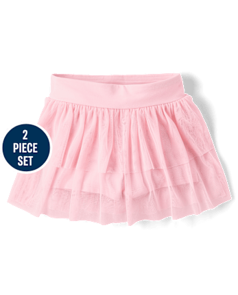 Toddler Girls Embroidered Bow 2-Piece Outfit Set