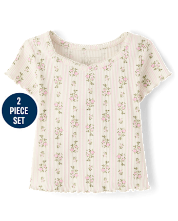 Toddler Girls Floral 2-Piece Outfit Set