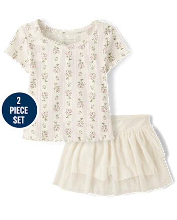 Toddler Girls Floral 2-Piece Outfit Set