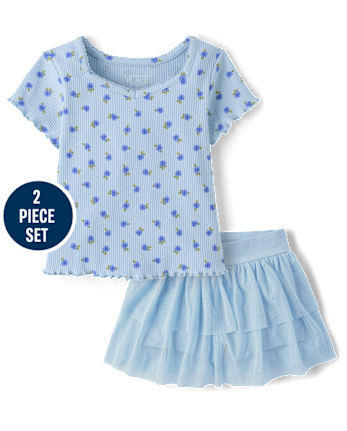 Toddler Girls Floral 2-Piece Outfit Set