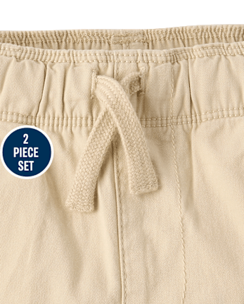 Baby And Toddler Boys Colorblock Marled 2-Piece Outfit Set