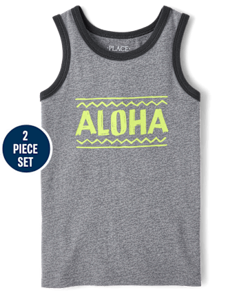 Boys Aloha 2-Piece Outfit Set