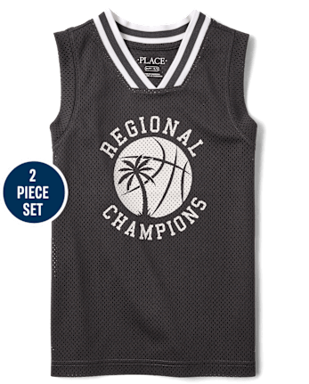 Kids Quick Dry Regional Champions Varsity Mesh 2-Piece Outfit Set