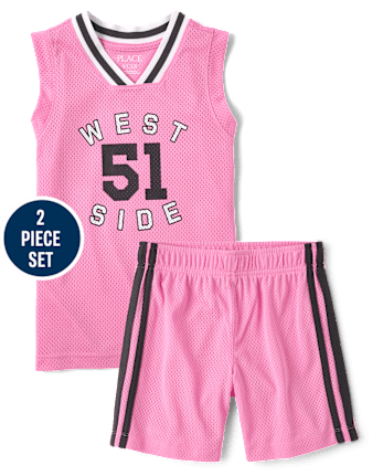 Kids Quick Dry Varsity Mesh 2-Piece Outfit Set