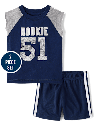 Baby And Toddler Boys Rookie Varsity 2-Piece Outfit Set