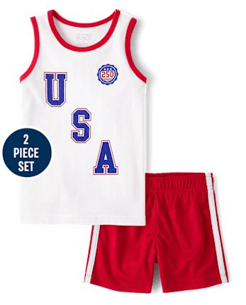 Baby And Toddler Boys USA 2-Piece Outfit Set