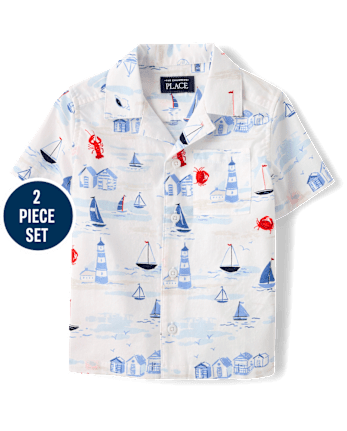 Baby And Toddler Boys Coastal 2-Piece Outfit Set