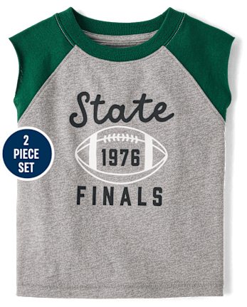 Baby And Toddler Boys Colorblock Varsity 2-Piece Outfit Set