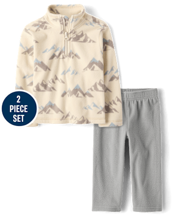 Toddler Boys Mountain Microfleece 2-Piece Outfit Set - MULTI CLR