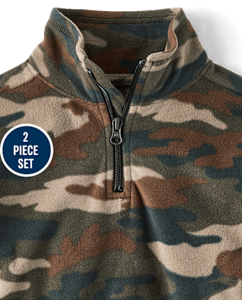 Toddler Boys Camo Microfleece 2-Piece Outfit Set - MULTI CLR