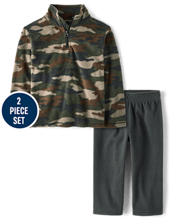 Toddler Boys Camo Microfleece 2-Piece Outfit Set - MULTI CLR