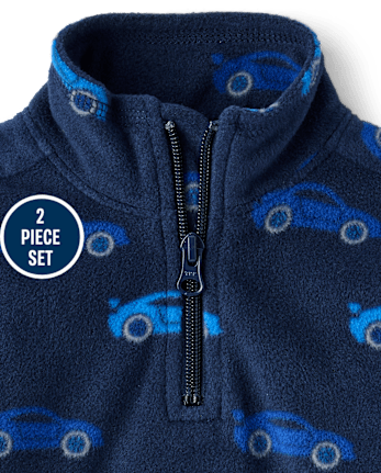 Toddler Boys Racecar Microfleece 2-Piece Outfit Set - TIDAL