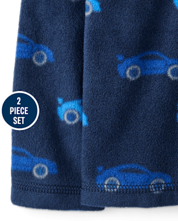 Toddler Boys Racecar Microfleece 2-Piece Outfit Set - TIDAL
