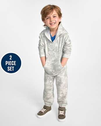 Baby And Toddler Boys Camo Premium Fleece 2-Piece Outfit Set - ICICLE CL