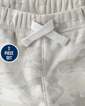 Baby And Toddler Boys Camo Premium Fleece 2-Piece Outfit Set - ICICLE CL