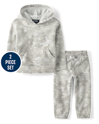Baby And Toddler Boys Camo Premium Fleece 2-Piece Outfit Set - ICICLE CL
