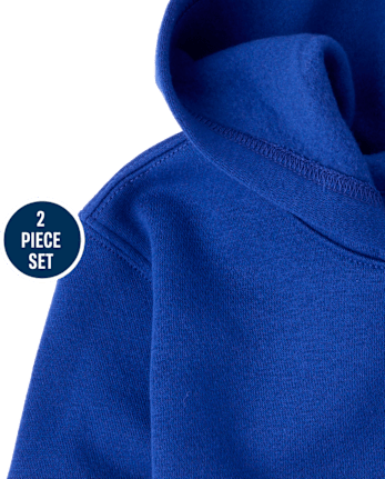 Baby And Toddler Boys Varsity Premium Fleece 2-Piece Outfit Set - NAVY NARROWS