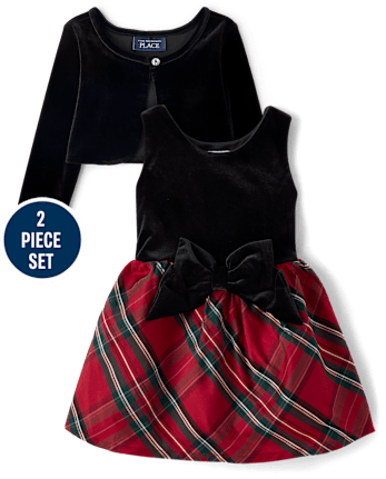 Toddler Girls Plaid 2-Piece Outfit Set - MULTI CLR
