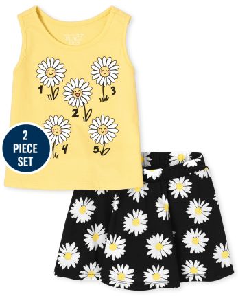 Gymboree Pretty Girls White Yellow Green Daisy Print Top Shirt NWT Size S 5 6