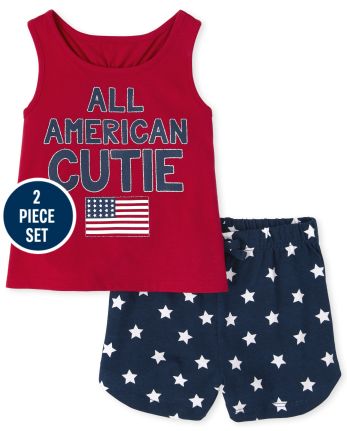 Toddler Girls Americana Cutie 2-Piece Set