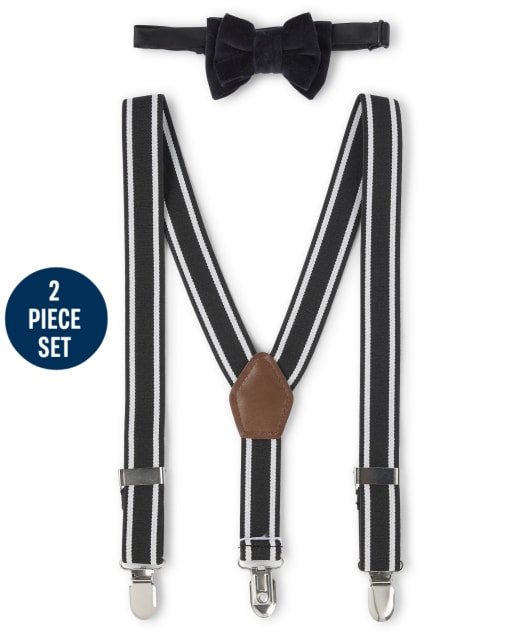 Boys Bow Tie And Suspenders Set