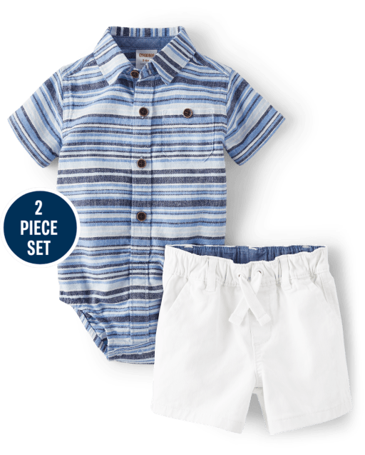 Baby Boys Matching Family Striped 2-Piece Set - Sandy Shores