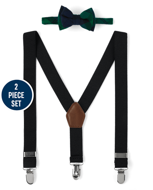 Boys Bow Tie And Suspenders Set - All Dressed Up