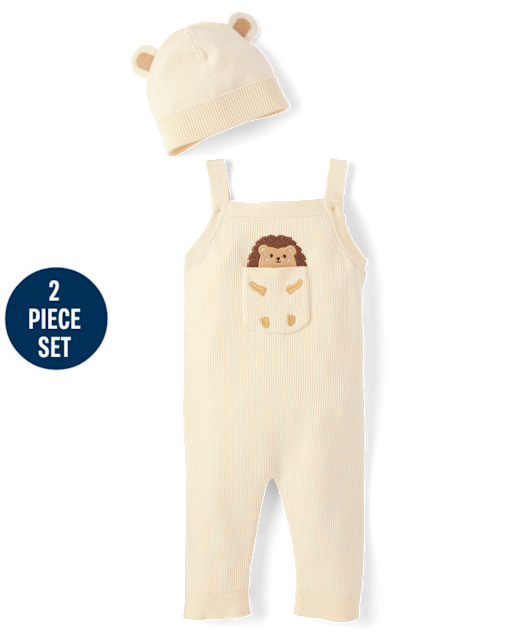 Baby Hedgehog Sweater Overalls 2-Piece Outfit Set - Homegrown by Gymboree
