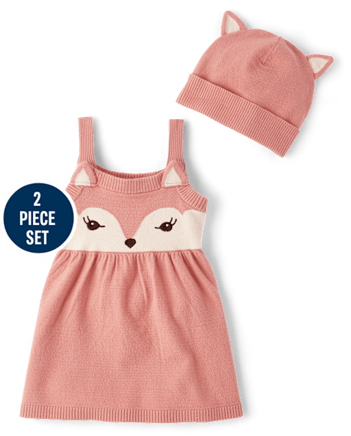 Girls Fox Sweater Jumper 2-Piece Outfit Set - Homegrown by Gymboree