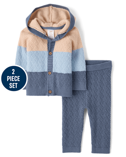 Baby Boys Colorblock Sweater 2-Piece Outfit Set - Homegrown by Gymboree