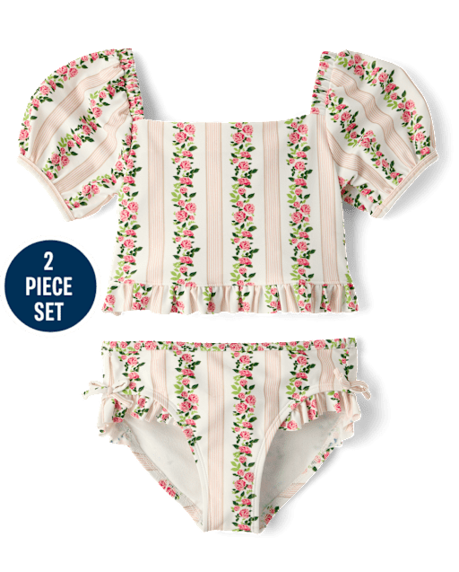 Maillot de bain tankini à manches bouffantes et imprimé floral pour filles - Boutique de maillots de bain - lbl_product_image_view_2