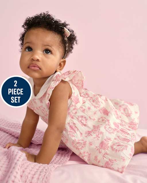 Long Sleeve Daisy's Diaper Cover Dress - Belle Meade Bow with Pier Par [Gymboree] カジュアルドレス And Newborn Floral Dress With Diaper Cover ベビー