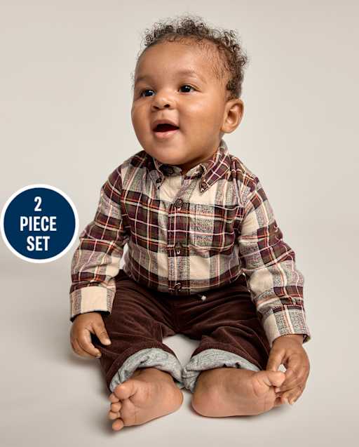 Baby Boys Plaid 2-Piece Outfit Set - Countryside Manor