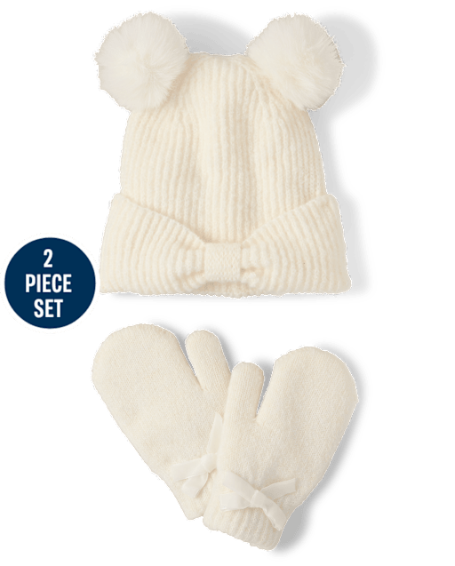 Girls Bow 2-Piece Cold Weather Set - Little Essentials - view 1
