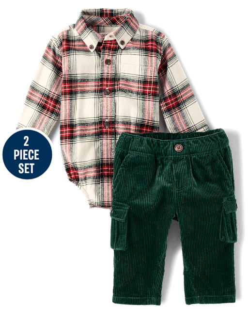 Baby Boys Plaid 2-Piece Outfit Set - Tartan Remix - view 1