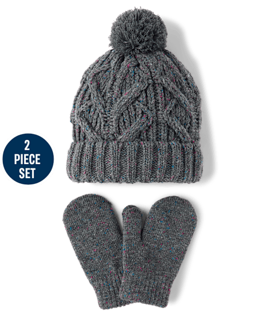 Boys Cable Knit 2-Piece Cold Weather Set - Little Essentials