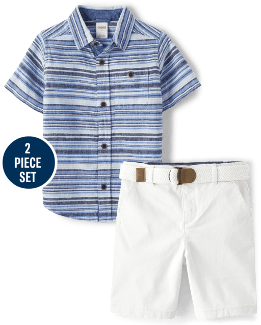 Boys Matching Family Striped 2-Piece Set - Sandy Shores