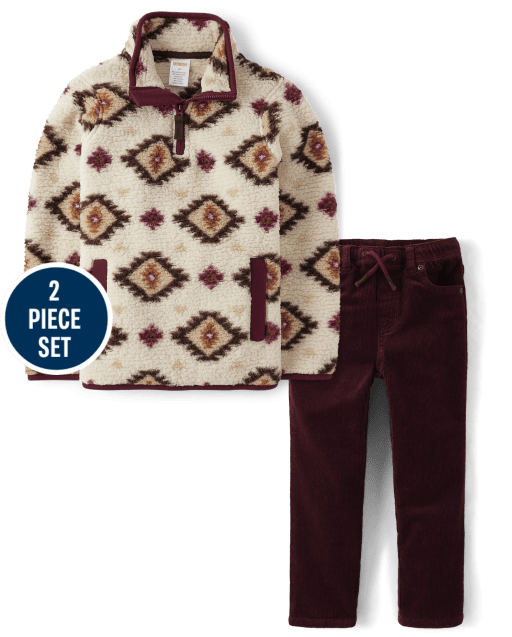 Boys Western Print 2-Piece Outfit Set - Rustic Ranch