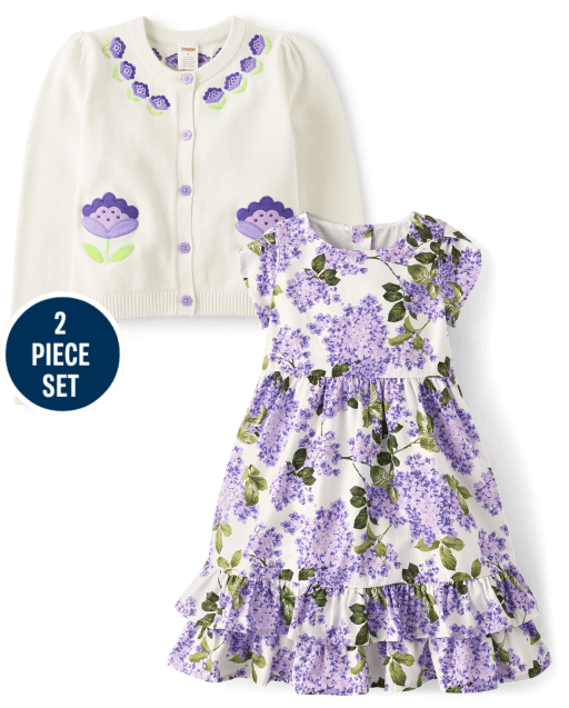 Girls Mommy And Me Lilac 2-Piece Outfit Set - Lovely Lavender
