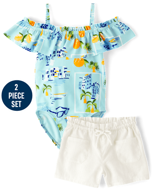 Girls Travel 2-Piece Swim Set - Swim